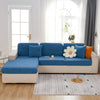 Bleu - Housse polaire pour Coussin d'assise et dossier de Canapé - Motif Sun flower La Maison des Housses