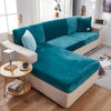 Bleu turquoise - Housse en velours pour coussin de canapé La Maison des Housses