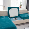 Bleu turquoise - Housse en velours pour coussin de canapé La Maison des Housses