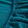 Bleu turquoise - Housse polaire pour coussins de canapé - Motif Laine La Maison des Housses