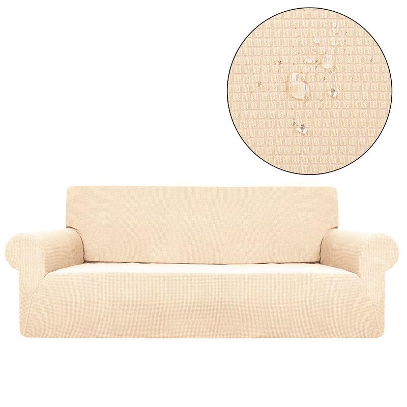 Housse canapé Beige - Housses 100% Waterproof et Ultra résistantes Extensibles de Fauteuil et Canapé La Maison des Housses