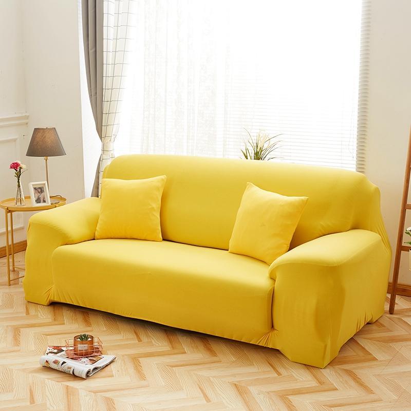 Housse canapé Jaune - Housses Extensibles de Fauteuil et Canapé La Maison des Housses