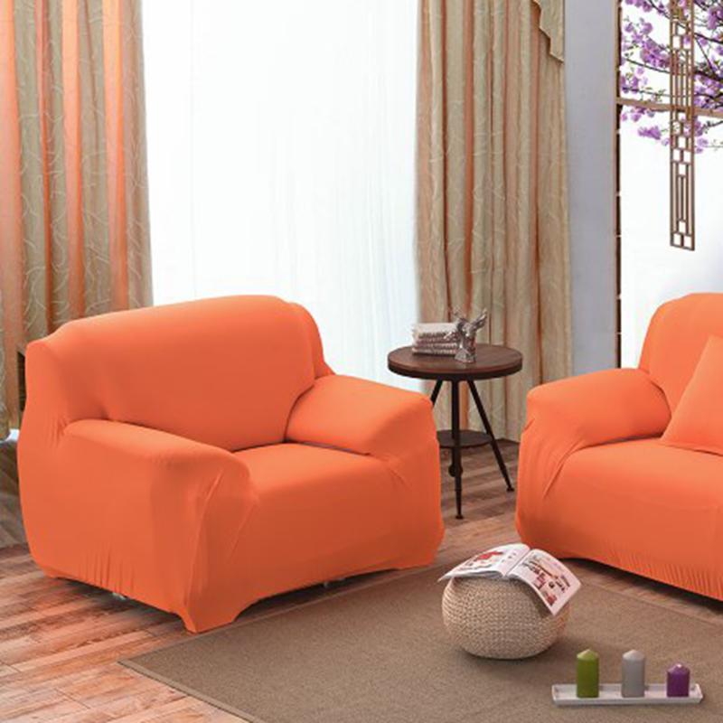 Housse canapé Orange - Housses Extensibles de Fauteuil et Canapé La Maison des Housses