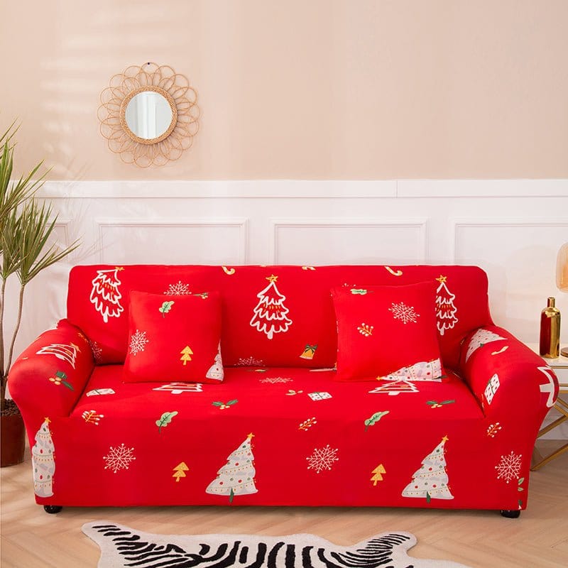 Housse canapé Red Christmas - Housses Extensibles de Fauteuil et Canapé La Maison des Housses