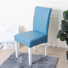 Housse chaise Bleu ciel - Housses Extensibles de chaise en simili cuir La Maison des Housses