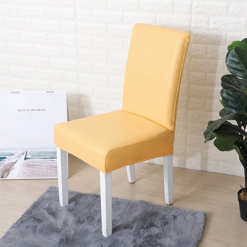 Housse chaise Jaune - Housses Extensibles de chaise en simili cuir La Maison des Housses