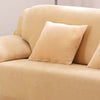 Housse coussin Beige - 2 pièces - Housses en velours extensibles de coussin 45 CM X 45 CM La Maison des Housses