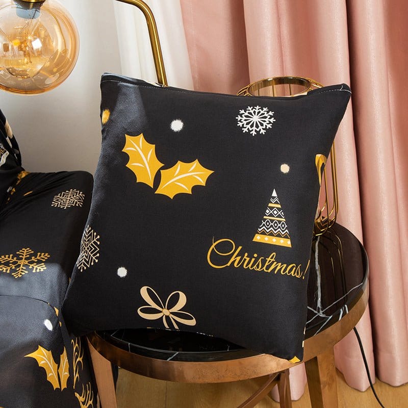 Housse coussin Black Christmas - 2 pièces - Housses extensibles de coussin 45 CM X 45 CM La Maison des Housses