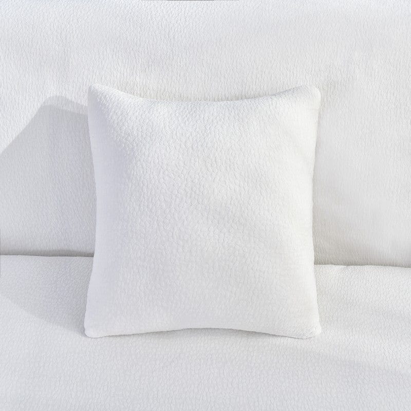 Housse coussin Blanc - 1 pièce - Housses 100% Waterproof et Ultra résistantes extensible de coussin 45 CM X 45 CM La Maison des Housses