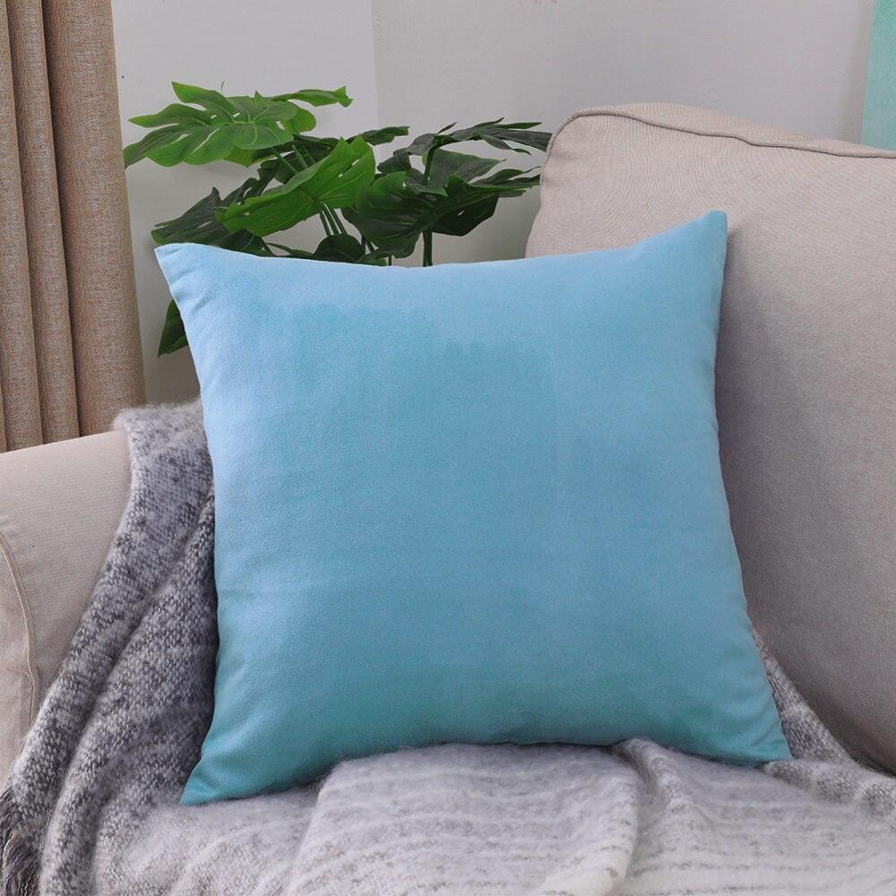 Housse coussin Bleu ciel - 2 pièces - Housses extensibles de coussin 45 CM X 45 CM La Maison des Housses