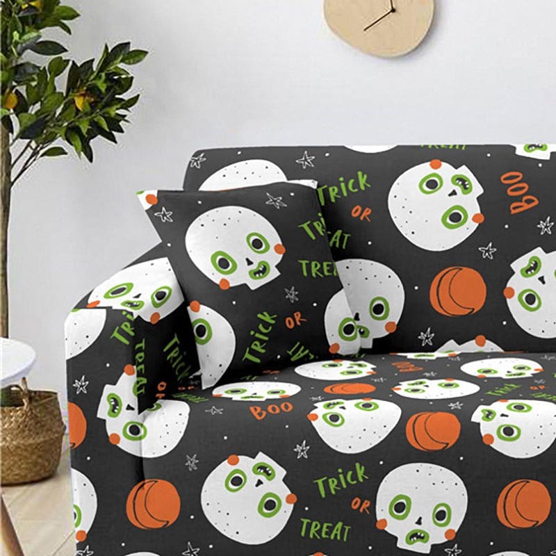 Housse coussin Boo Halloween - 2 pièces - Housses extensibles de coussin 45 CM X 45 CM La Maison des Housses