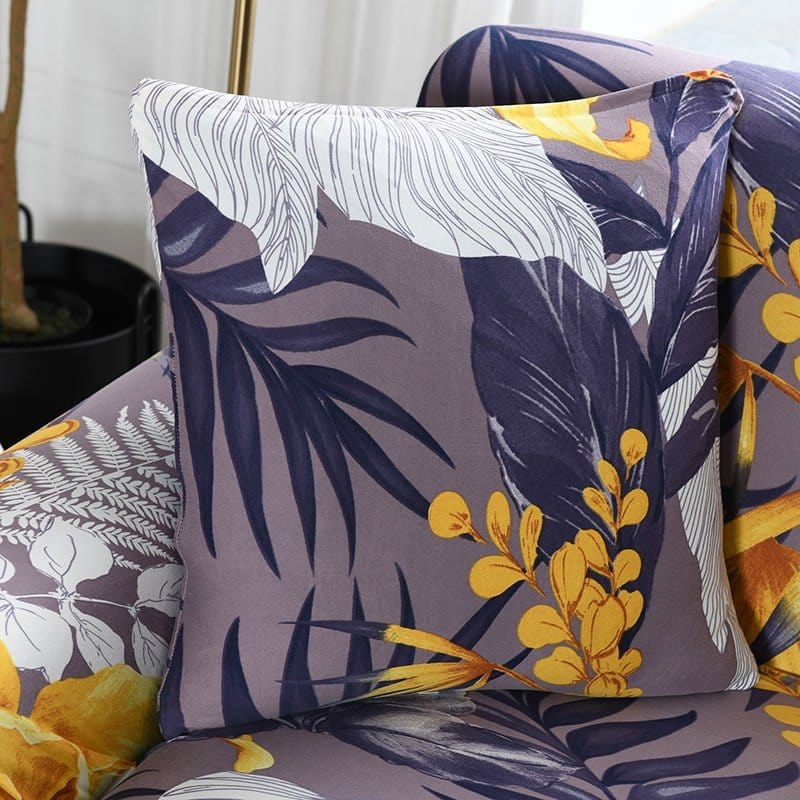 Housse coussin Cattleya - 2 pièces - Housses 100% Waterproof et Ultra résistantes extensible de coussin 45 CM X 45 CM La Maison des Housses