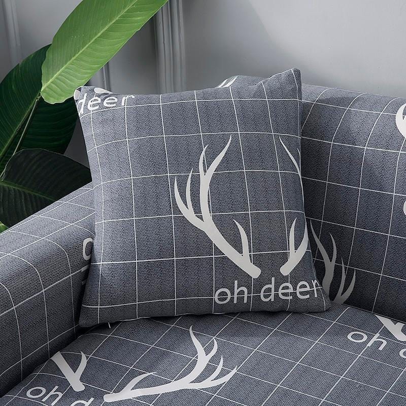 Housse coussin Deer - 2 pièces - Housses extensibles de coussin 45 CM X 45 CM La Maison des Housses