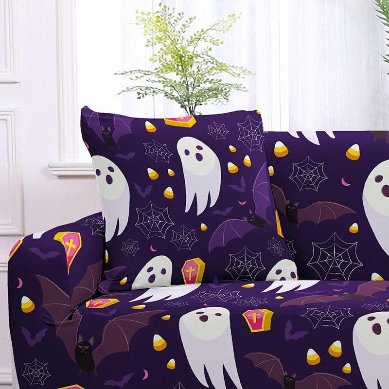 Housse coussin Ghost Halloween - 2 pièces - Housses extensibles de coussin 45 CM X 45 CM La Maison des Housses