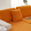 Housse coussin Orange - 2 pièces - Housses polaire extensibles de coussin 45 CM X 45 CM - Motif Sun flower La Maison des Housses