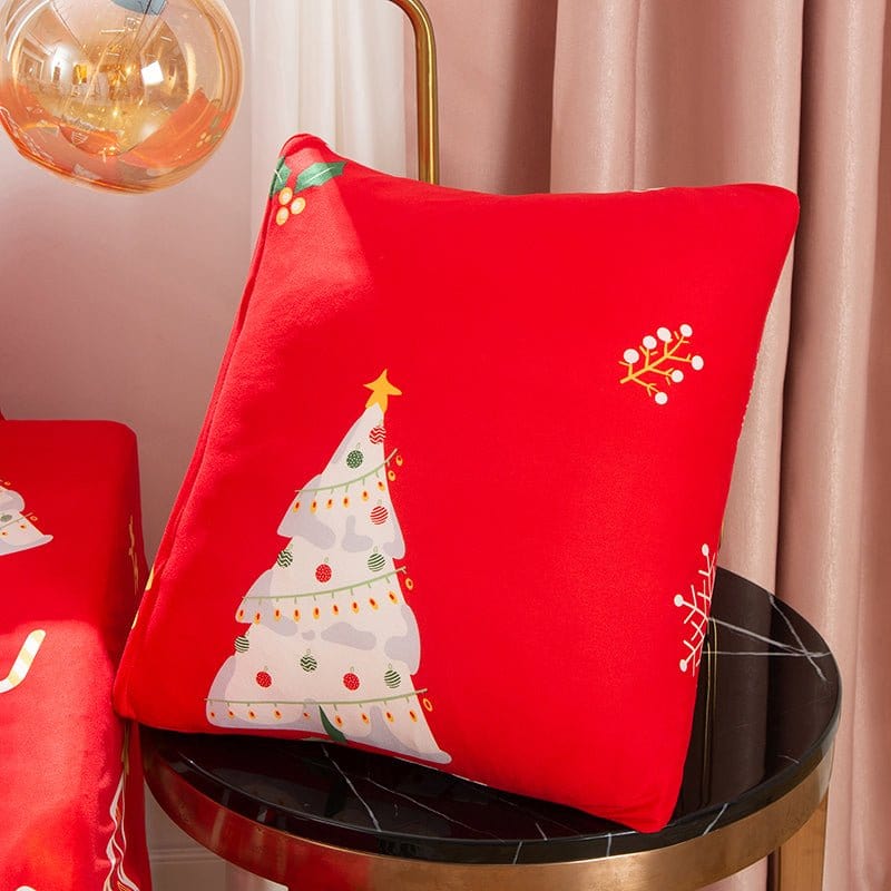 Housse coussin Red Christmas - 2 pièces - Housses extensibles de coussin 45 CM X 45 CM La Maison des Housses