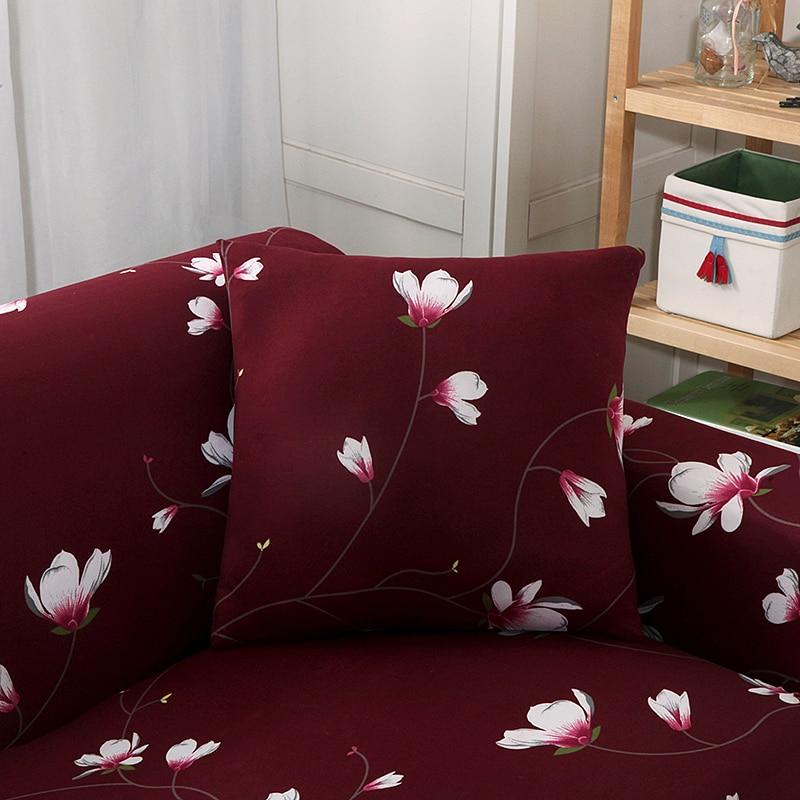 Housse coussin Red wine flower - 1 pièce - Housses extensibles de coussin 45 CM X 45 CM La Maison des Housses