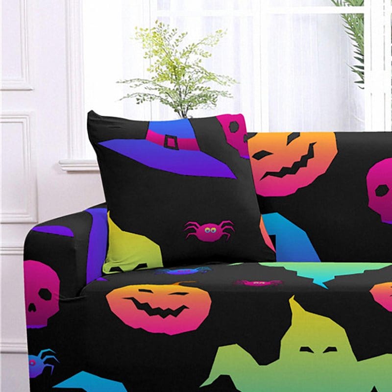 Housse coussin Witch Halloween - 2 pièces - Housses extensibles de coussin 45 CM X 45 CM La Maison des Housses