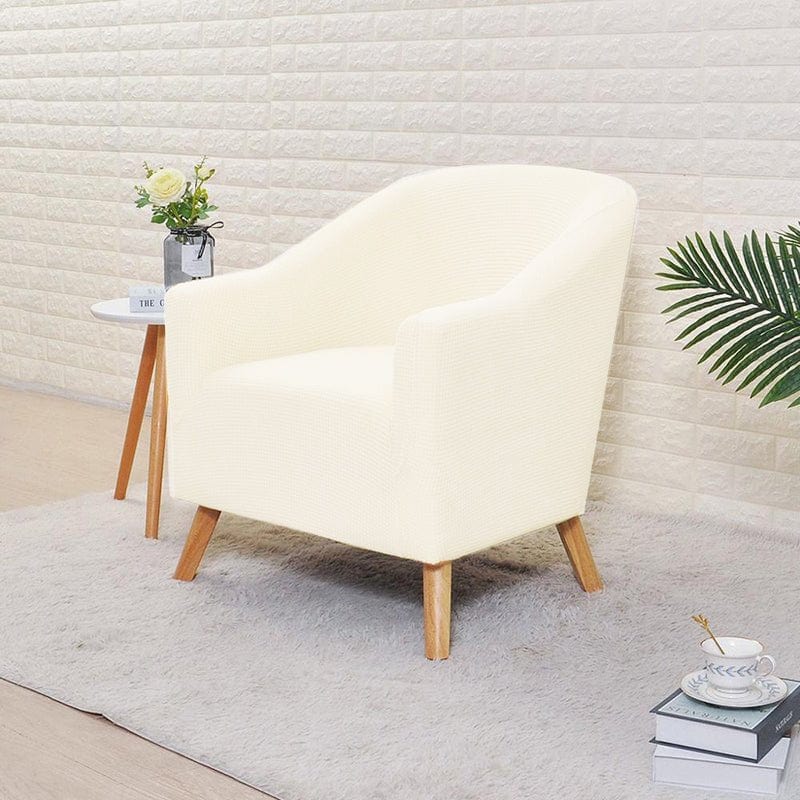 Housse fauteuil Blanc cassé - Housses pour Fauteuil Cabriolet - 100% Imperméables et Ultra résistantes La Maison des Housses