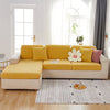 Jaune - Housse polaire pour Coussin d'assise et dossier de Canapé - Motif Sun flower La Maison des Housses