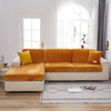 Orange - Housse en velours pour coussin de canapé La Maison des Housses