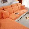 Orange - Housse polaire pour Coussin d'assise et dossier de Canapé - Motif Flower La Maison des Housses