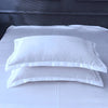 Parure de lit Blanc type satin - Drap housse / Housse de couette / 2 taies d'oreiller La Maison des Housses