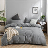 Parure de lit Gris clair - Drap housse / Housse de couette / 2 taies d'oreiller La Maison des Housses