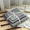 Parure de lit Gris clair - Drap housse / Housse de couette / 2 taies d'oreiller La Maison des Housses