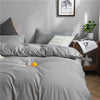 Parure de lit Gris clair - Drap housse / Housse de couette / 2 taies d'oreiller La Maison des Housses