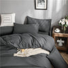 Parure de lit Gris - Drap housse / Housse de couette / 2 taies d'oreiller La Maison des Housses