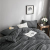 Parure de lit Gris - Drap housse / Housse de couette / 2 taies d'oreiller La Maison des Housses