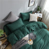 Parure de lit Vert - Drap housse / Housse de couette / 2 taies d'oreiller La Maison des Housses